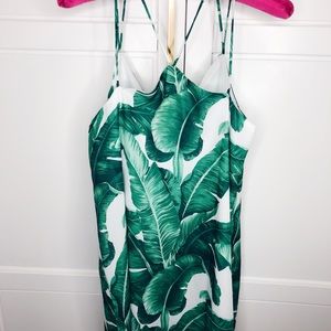Palm print dress